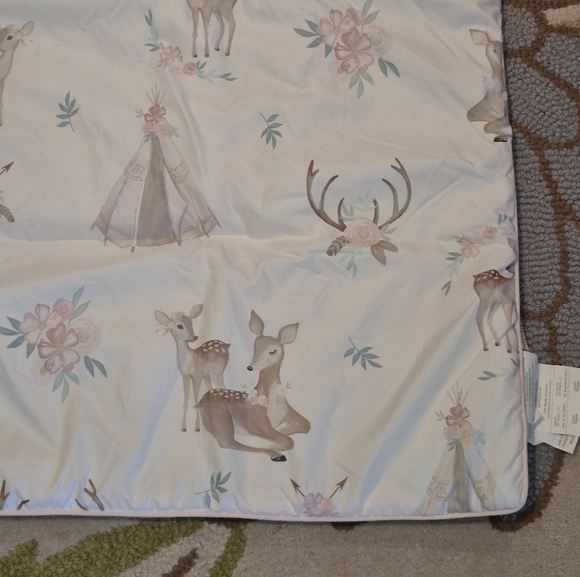 Sweet JOJO Designs Deer Floral Crib Comforter, Microfiber - Picture 6 of 11